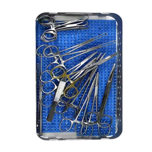 Juego de Instrumentos Quirúrgicos Veterinarios Caninos y Felinos de Primera Calidad, Herramientas de Esterilización de Acero Inoxidable con Bandeja de Esterilización, Precio al por Mayor - Product Image 1