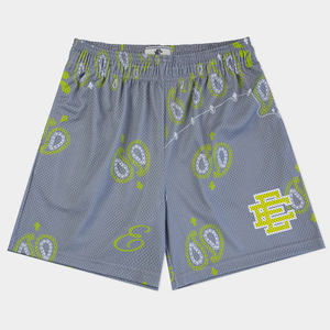 Pantalones Cortos Deportivos Básicos de Verano para Hombre, Nueva Moda, 5 Pulgadas de Entrepierna, Estampado por Transferencia Térmica, Malla de Baloncesto Personalizada, 100% Poliéster de Secado Rápido - Product Image 3