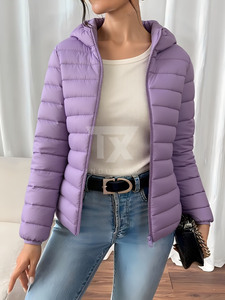 New Arrival 2026 Short Duck Down Coat Winter Jackets Women Puffer Bomber Jacket Hooded Zipper Reversible Waterproof Nylon - Product Image 2