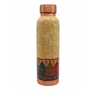 ขวดน้ำทองแดงพิมพ์ลายบลูเบิร์ดพร้อมฝาปิด กระติกน้ำพกพาสำหรับเดินทาง - Product Image 3