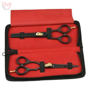 Ensemble d'outils de coiffure professionnels de haute qualité personnalisables, ciseaux, peigne, tondeuse, acier inoxydable, durable, kit de barbier, toilettage - Product Image 3