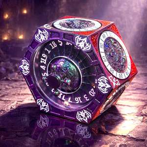 Ensemble de dés métalliques rotatifs 7-en-1 Rainbow pour D&D, avec dés polyédriques D20, D4, D6, D8, D10, D12 - Product Image 3