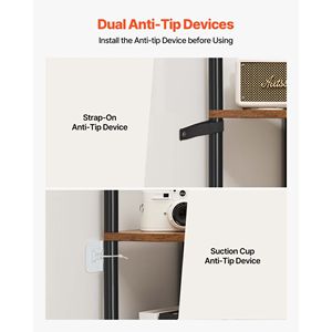 5 livelli LED luce e porta armadio Organizer alto angolo scaffale Stand stretta Rack con caratteristiche Premium - Product Image 6