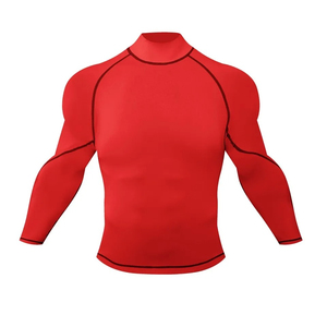 <b>Men</b> <b>Compression</b> Running Long Sleeve T-<b>shirt</b> Custom Base Layer Gym Sports Boxing Workout MMA Rash Guard Anti-UV UPF50 - Product Image 1