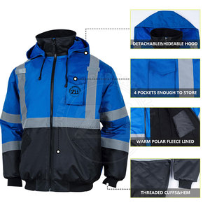 Veste Softshell Réfléchissante Haute Visibilité, Faible MOQ, Nouvelle Arrivée, Qualité Supérieure, Classe 1 ANSI, Imperméable, LED Clignotante, Logo Personnalisé - Product Image 4