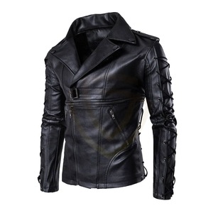 Custom Stylish High Quality Men's Motorcycle Leather Jacket for Winter <b>New</b> Zipper Style with Front Logo Leather Jacket - Product Image 2