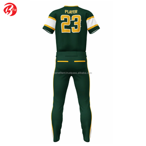 Vêtements de sport en gros uniforme de baseball pour jeunes à vendre avec uniforme de softball chemise et pantalon de couleur verte par Benefit Enterprises - Product Image 3