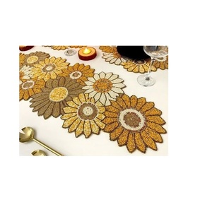 Manteles individuales para bodas en hoteles decorados con cuentas, camino de mesa con bordado completo de lentejuelas, compre directamente del proveedor a precio mayorista. - Product Image 6