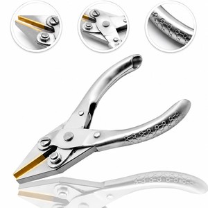 Parallel Flat <b>Nose</b> Pliers with Brass Jaws 140mm Jewelry Making Wire Forming Tool ZetomedPro - Product Image 3