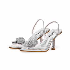 Escarpins argentés pour femmes avec dos ouvert WN5373 - Product Image 3