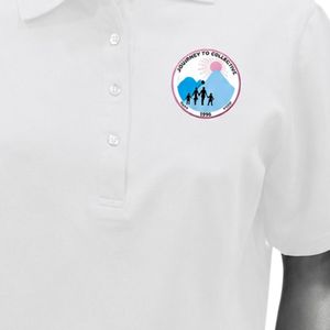 เสื้อโปโลผู้หญิง Jack & Jill พร้อมตราสัญลักษณ์ สีขาว ผ้าฝ้ายพรีเมียม คอปก สำหรับใส่ลำลอง งานอีเว้นท์ จำหน่ายส่ง สำหรับใส่ทุกวัน - Product Image 5