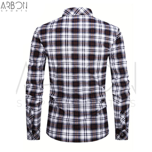 Chemises en flanelle à carreaux imprimées, coupe classique, manches longues, boutonnées, qualité supérieure, sur mesure, pour la vente en gros. - Product Image 2
