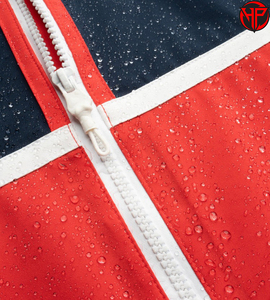 Chaqueta cortavientos para hombre con bloques de color, ligera, con cremallera, ropa exterior, logotipo personalizado OEM, chaqueta impermeable. - Product Image 2
