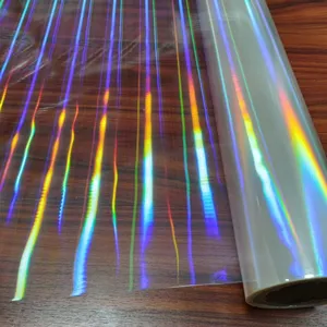 Transparent Rainbow Holographic Film Wholesale <b>Clear</b> Adhesive Vinyl for Gift <b>Wrap</b>, Labels, Crafts & Surface Design Bulk Supplier - Product Image 1