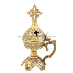 Silver & Gold Brass <b>Incense</b> Burner Jerusalem <b>Church</b> Supplies Good Scents Releaser Decorative Brilliant <b>Incense</b> Burner for <b>Church</b> - Product Image 6
