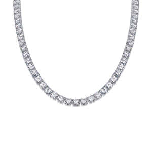 Unique Design Luxury Iced Out Moissanite Tennis Chain Necklace Hip Hop Moissanite Diamond Look Solid Available At Best Price - Product Image 6