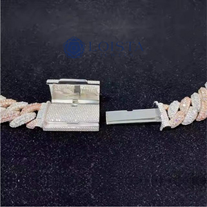LOISTA Luxury Rose Gold Plated <b>Statement</b> <b>Necklace</b> Micro Pave Crystal Link Chain Unisex Everyday Wear - Product Image 2