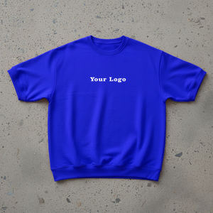 Custom Printed Men's Short Sleeve T-Shirt O-Neck Regular Fit Solid Color Casual Jersey Fabric Front <b>Logo</b> - Product Image 3