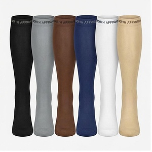 NORTH APPROACH <b>Knee</b> <b>High</b> <b>Socks</b> Solid Color Breathable Spandex Polyester Adult Casual Daily Wear Summer - Product Image 1