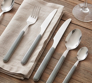 <b>Grey</b> Resin Handle Cutlery <b>Set</b> With Multi Purpose Design For <b>Dining</b> Kitchen Party Restaurant And Modern <b>Table</b> Accessories - Product Image 1