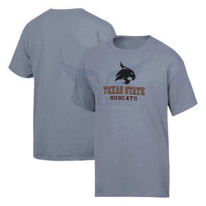 Camiseta de algodón para hombre de Texas State Bobcats, camiseta informal de manga corta con logotipo universitario impreso, ropa universitaria personalizada al por mayor - Product Image 1