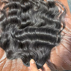 Extensions de cheveux humains vierges indiens Remy personnalisées de qualité supérieure, double trame Genius, pointe en I, toutes couleurs, ondulations profondes et souples - Product Image 1