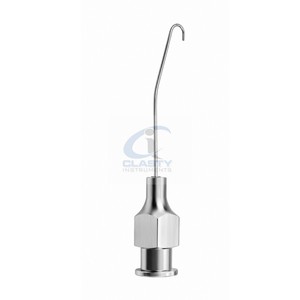 Cánula de irrigación con gancho Binkhorst 22G, instrumento de irrigación quirúrgica oftálmica de acero inoxidable, herramienta reutilizable para microcirugía ocular - Product Image 4