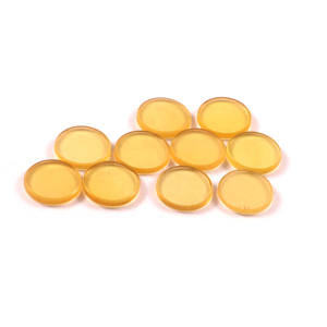 แผ่นหินแคลเซโดนีสีเหลืองธรรมชาติทรงเหรียญขนาด 4.50x4.50 มม. สำหรับทำหน้าปัดนาฬิกา หรืองานเครื่องประดับ คุณภาพเกรด AAA ขายส่งจำนวนมาก - Product Image 3