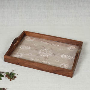 Bandejas de madera decorativas para el hogar de diseño de lujo Hotel y restaurantes de estilo americano Bandeja de servicio de diseño increíble - Product Image 2