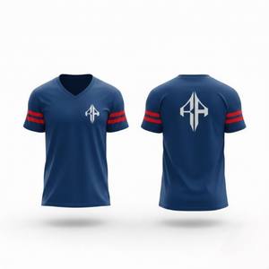 Maillot de football américain pour homme de qualité supérieure, col en V, été, 100% polyester, respirant, séchage rapide, uni, par RIVIAN ATLANTIC - Product Image 1