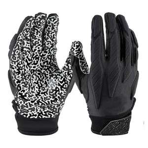 Gants de football américain en gros pour hommes et femmes, en PU, pour l'entraînement sportif en extérieur, avec poignée extensible et fermeture à boucle - Product Image 5