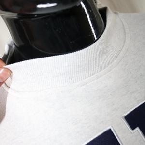 Sweat-shirt à col montant YEHL ASH GREY 100% BLEU MARINE avec broderie appliquée, col large, URBAN PRODUCTIONS - Product Image 6