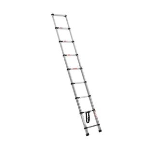 Scala Telescopica in Acciaio Inox da 2,6 m, Leggera, con Sistema di Retrazione a Pulsanti Multipli, Capacità 150 kg, Pieghevole - Product Image 1