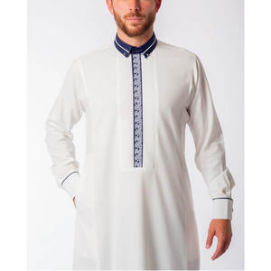 Jubba Árabe para Hombre, Thobe Islámico, Largo hasta el Suelo, Manga Larga, Uso Diario Modesto, 100% Poliéster, Personalizable, Ropa de Exportación al Por Mayor - Product Image 4