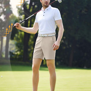 Pantalones cortos de golf clásicos, suaves y ligeros, mezcla de poliéster, cintura cómoda, estilo tradicional para el club y uso al aire libre - Product Image 6