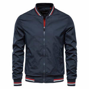 Blouson Bomber en Satin Beige pour Homme, Couleur Unie, Fermeture Éclair, Col Montant, Vêtement Décontracté d'Automne – Vente en Gros Fabricant - Product Image 4