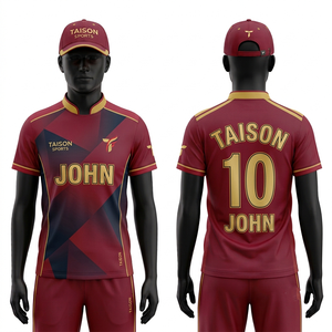 Mens <b>Cricket</b> Jersey 160 GSM Premium Interlock Polyester Breathable <b>White</b> Grey Side Panels Custom Heat-Transfer Printing Short - Product Image 4