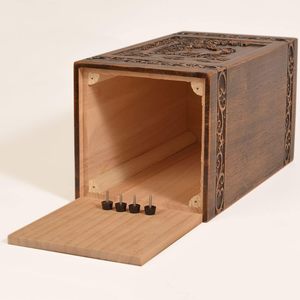 Wooden Cremation Urn for Human Bone Ashes Decorative <b>Box</b> Funeral Urns for Adult Male & Female in a Satin Bag - Product Image 6