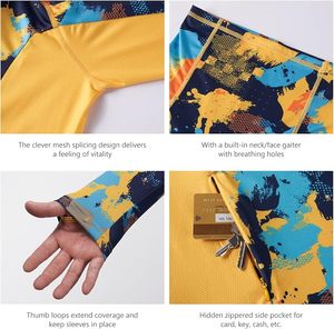Camisa de Pesca al por Mayor con Impresión de Logotipo Personalizado, Protección Solar, Camisa Casual de Manga Larga para Hombre, Camisa de Pesca Masculina para Exteriores - Product Image 6