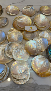 Assiette élégante en mosaïque de nacre pour la décoration de table à la maison et lors de banquets - Product Image 6