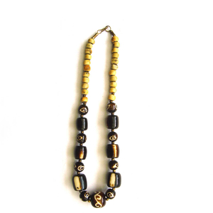 Bohemian Geometric Bone <b>Beaded</b> <b>Necklace</b> With Natural Stone Accents Unisex Strand Jewelry Wedding Party at Best Price - Product Image 1