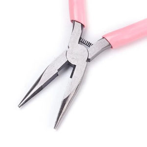 Pink Handle <b>Precision</b> <b>Tool</b> for Hair Extensions Plier Micro Ring Hair Extension Plier fusion Plier for Hair Extension - Product Image 4