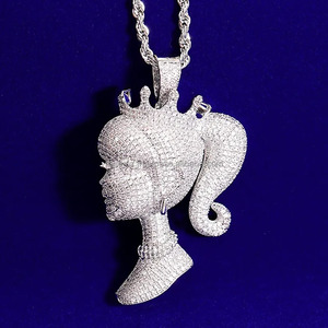Custom Iced Hip Hop Luxury Diamond <b>Pendant</b> for Unisex VVS Moissanite Chains 14K <b>Solid</b> <b>Gold</b> Silver Plated Lab Grown IGI Certified - Product Image 4