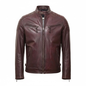 Meilleur prix Veste imperméable coupe-vent en cuir véritable de qualité supérieure pour homme Teinte unie pour l'hiver Disponible en toutes tailles Vente en ligne disponible - Product Image 1