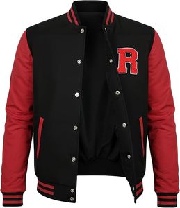 Letterman <b>Jacket</b> <b>Men</b> - Casual High School <b>Baseball</b> Varsity Style <b>Mens</b> Bomber <b>Jackets</b> - Product Image 2