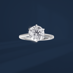 Anillo de Compromiso de Diamante Redondo Brillante de Platino, Joyería Clásica para Mujer con Diamante Natural Certificado por IGI - Product Image 3