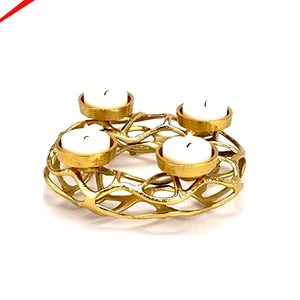 Porte-bougie Cygne Antique de Luxe en Métal pour Bougies Chauffe-plat et Votives, pour Centres de Table de Mariage et Décoration de Table à Domicile - Product Image 4