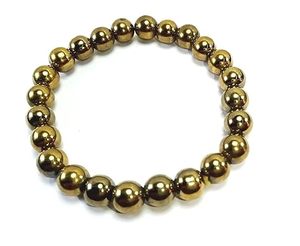 Pulsera de Pirita Hecha a Mano con Cuentas Redondas, Joyería de Moda Feng Shui para Hombres y Mujeres, Regalo de Piedra Energética - Product Image 4