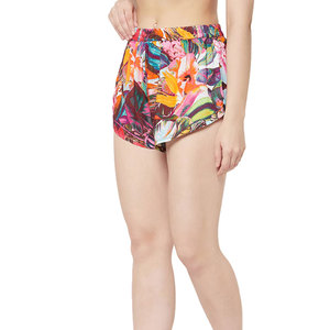 Shorts de Mujer con Estampado Floral, Cintura Alta Elástica, Tejido Transpirable, Estilo Casual, Corte Regular - Product Image 2