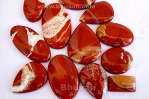 Jaspe rojo natural de río, piedras sueltas, lote a granel de 10 piezas, tamaños y formas variadas para la fabricación de joyas, cabujón - Product Image 2